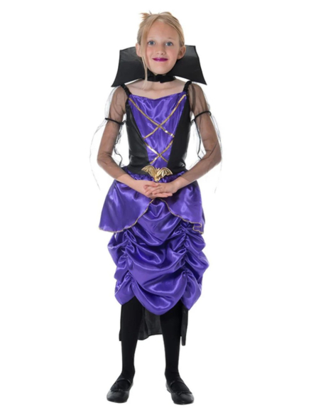 Déguisement Halloween Fille Vampire Gothique - Pas Cher