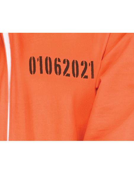 Déguisement prisonnier orange avec masque de Trump