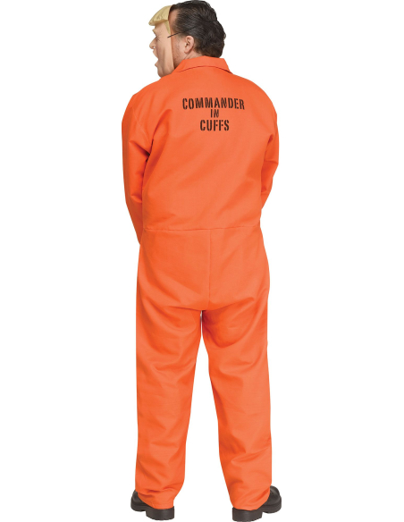 Déguisement prisonnier orange avec masque de Trump