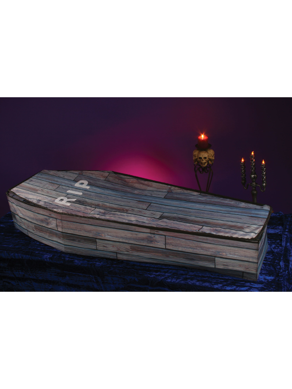 Cercueil pliable aspect bois (1,5 m) - Décoration Halloween