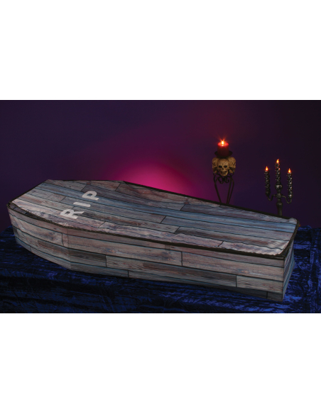 Cercueil pliable aspect bois (1,5 m) - Décoration Halloween