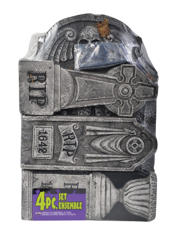 Pack de pierres tombales, décoration Halloween