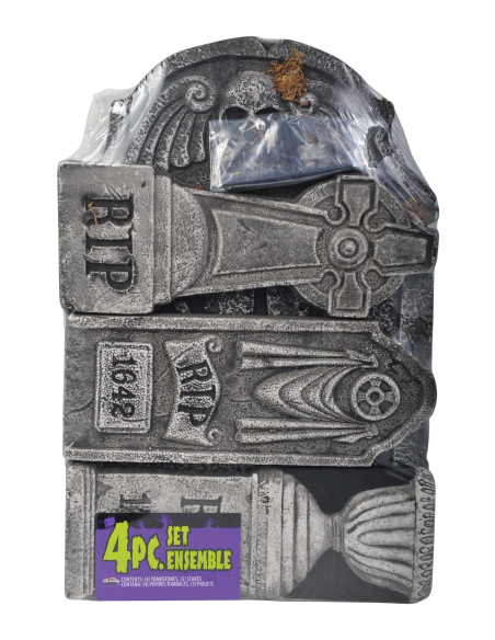 Pack de pierres tombales, décoration Halloween