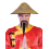 Moustache et barbichette de déguisement de Chinois