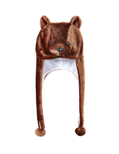 Bonnet d'ours brun avec des pattes