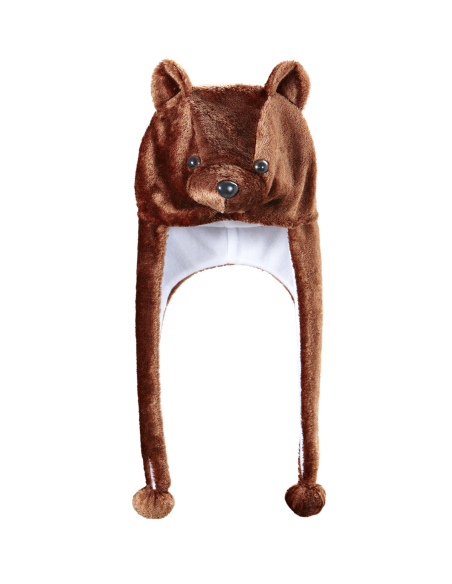 Bonnet d'ours brun avec des pattes