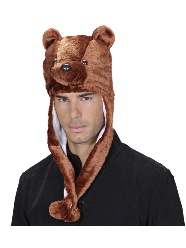 Bonnet d'ours brun avec des pattes