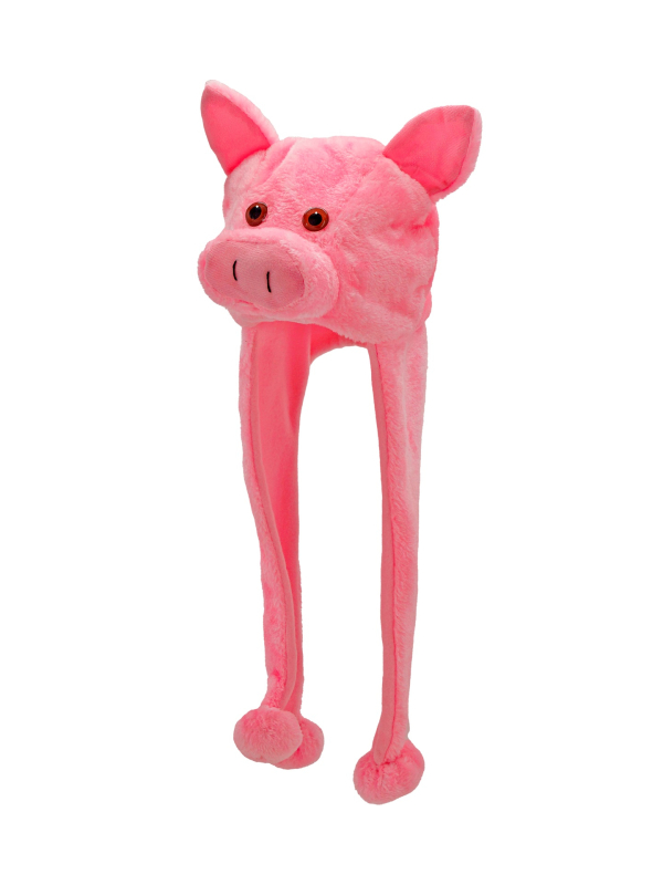 Chapeau de cochon rose avec des pattes
