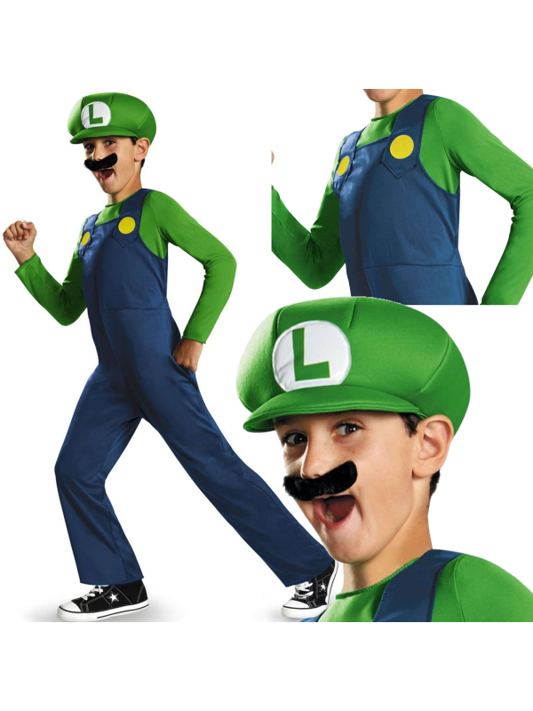 Déguisement Nintendo Super Mario Frères Luigi pour Enfants