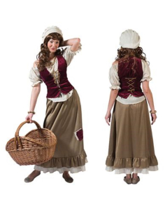 Costume médiéval pour femme paysanne 2