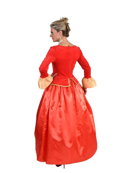 Costume renaissance de marquise rouge et doré