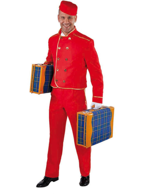 Costume de groom rouge pour adulte du XS au XXL