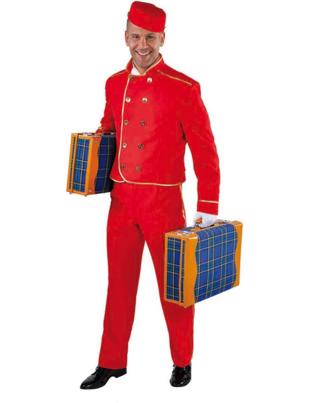 Costume de groom rouge pour adulte du XS au XXL
