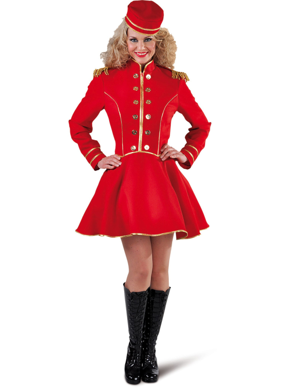 Costume de Groom rouge pour femme du XS au XXL