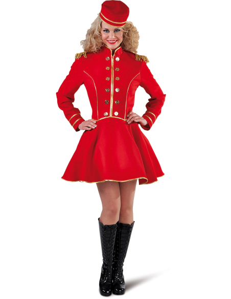Costume de Groom rouge pour femme du XS au XXL