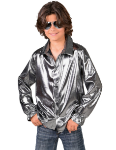 Chemise Disco argent pour garçon et ado