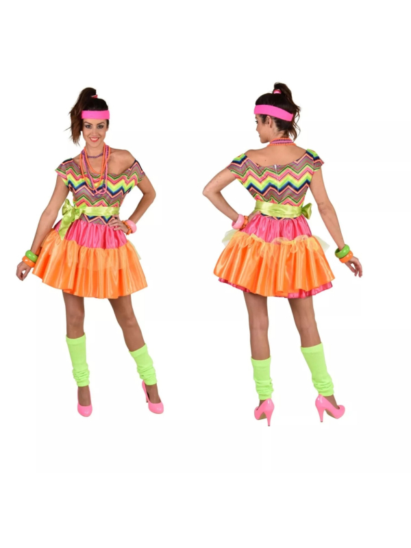 Déguisement années 80 femme fluo du S au XXL