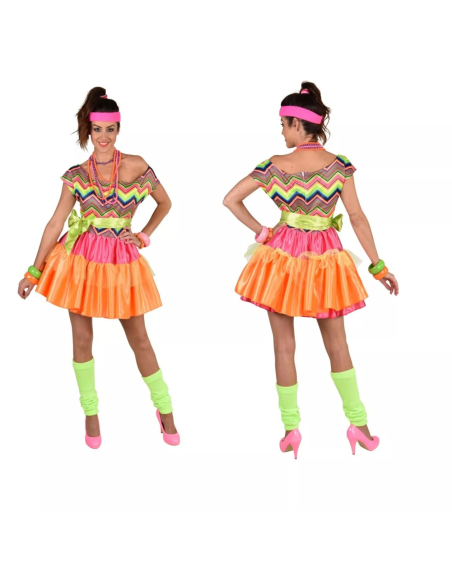 Déguisement années 80 femme fluo du S au XXL