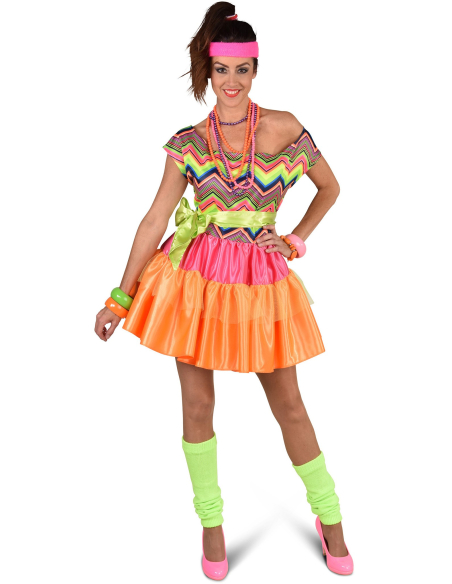Déguisement années 80 femme fluo du S au XXL