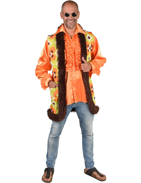 Gilet Rétro Années 60/70 pour Homme - Vert et Marron