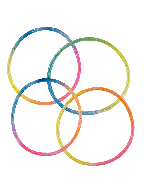 288 Bracelets fluo neon plusieurs couleurs - 33 mm