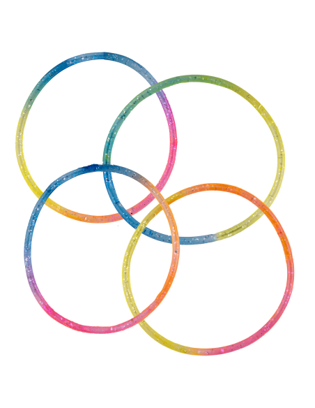 288 Bracelets fluo neon plusieurs couleurs - 33 mm