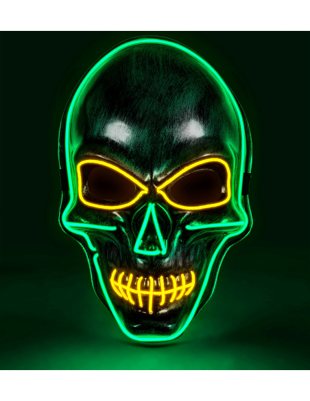 Masque halloween à led forme crane