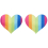 Cache tétons forme coeur arc-en-ciel