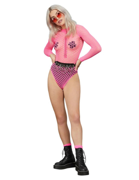 Bodystocking Femme pour Festival : , rose fluo