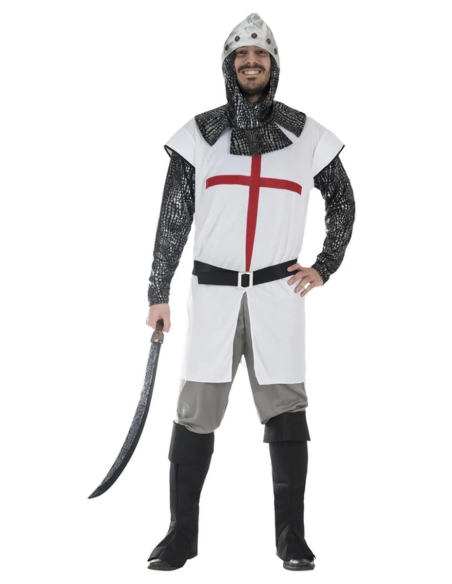 Déguisement de chevalier pour homme avec sur-bottes