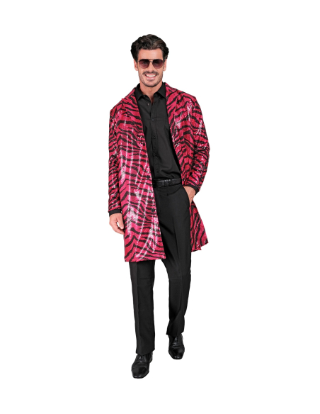 Veste à paillettes rose et noir Fashion pour festival et soirée