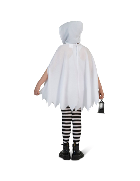 Costume Fantôme Halloween Enfant Avec Capuche - Cape En Polyester, Motifs Araignée/visage - Pour Garçons Et Filles 90-150 Cm
