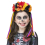 Serre-tête dia de los muertos pour fille avec rubans et fleurs