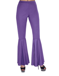 Pantalon pattes d'éléphant violet pour femme