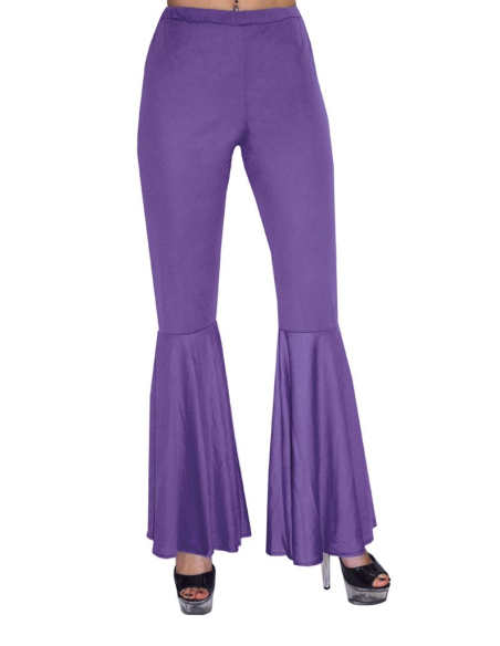 Pantalon pattes d'éléphant violet pour femme