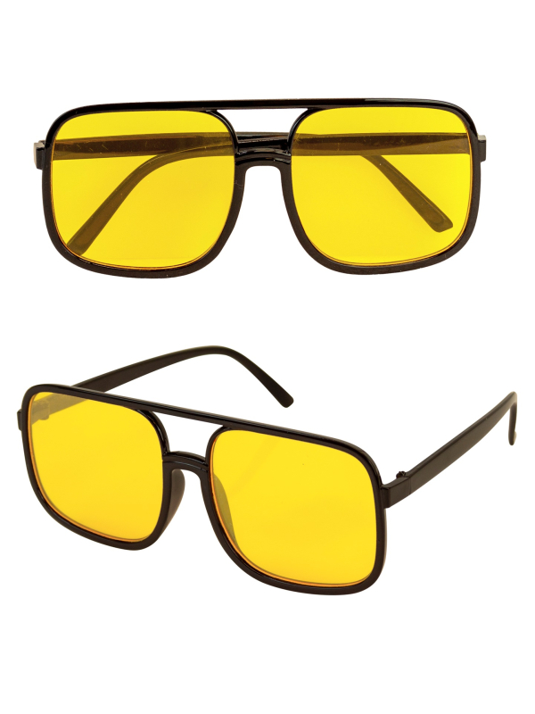 Lunettes de déguisement style années 90 jaune
