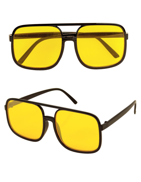 Lunettes de déguisement style années 90 jaune