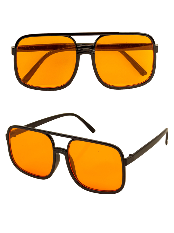 Lunettes de déguisement style années 90 orange