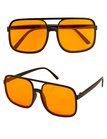 Lunettes de déguisement style années 90 orange