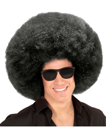 Perruque Afro noir XXL style Disco pour adulte