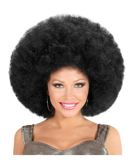 Perruque Afro noir XXL style Disco pour adulte