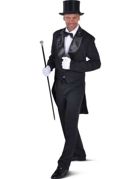 Veste queue de pie homme style cabaret du S au XXL noir