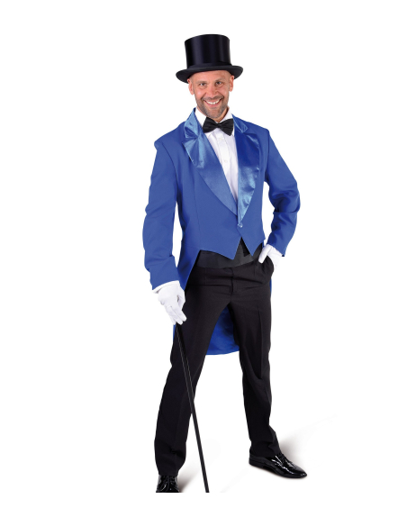 Veste queue de pie homme style cabaret du S au XXL bleu