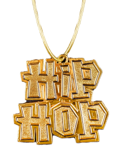 Collier Hip-Hop Doré avec Médaillon 3D - Accessoire de Déguisement