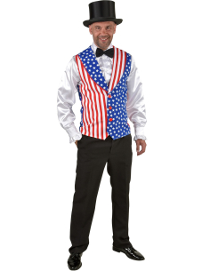 Gilet drapeau américain pour homme du XS au XXL