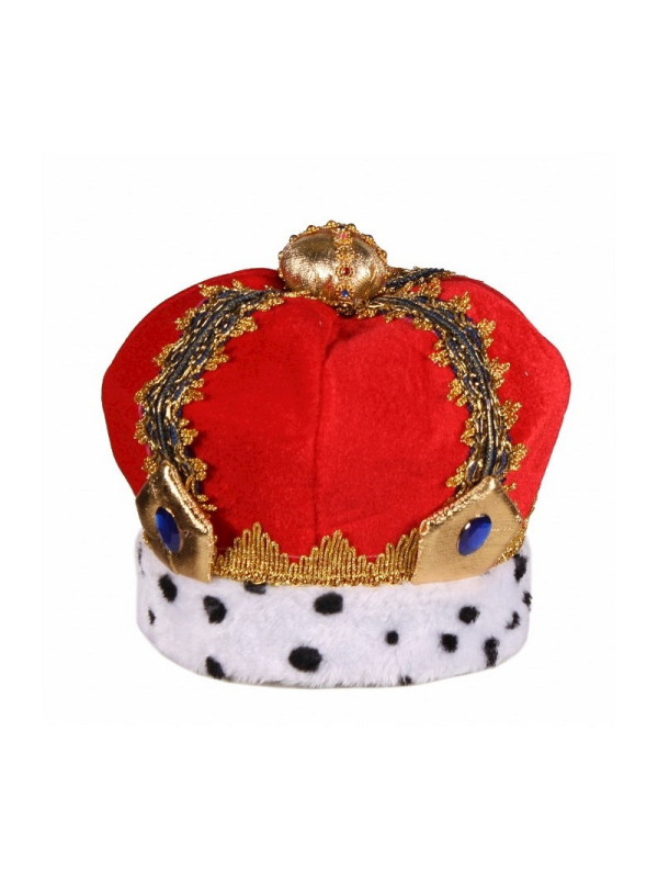 Couronne Luxe de Roi pour enfant velours rouge et galon doré