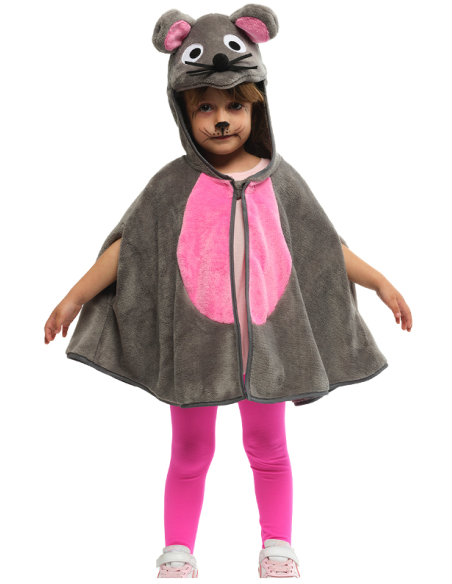 Déguisement de Souris Enfant 2-3 Ans - Carnaval | Cape Douce avec Capuche