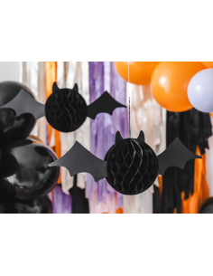 Décoration halloween de Chauve-souris noir, 45x17 cm