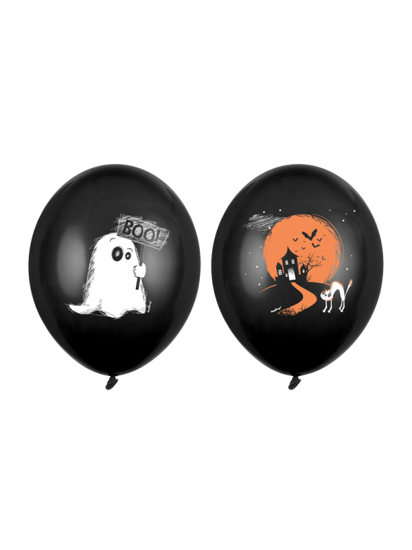 Ballons Halloween Fantômes et Château Hanté - 30 cm | Déguiz-Fêtes