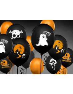 Ballons Halloween Fantômes et Château Hanté - 30 cm | Déguiz-Fêtes